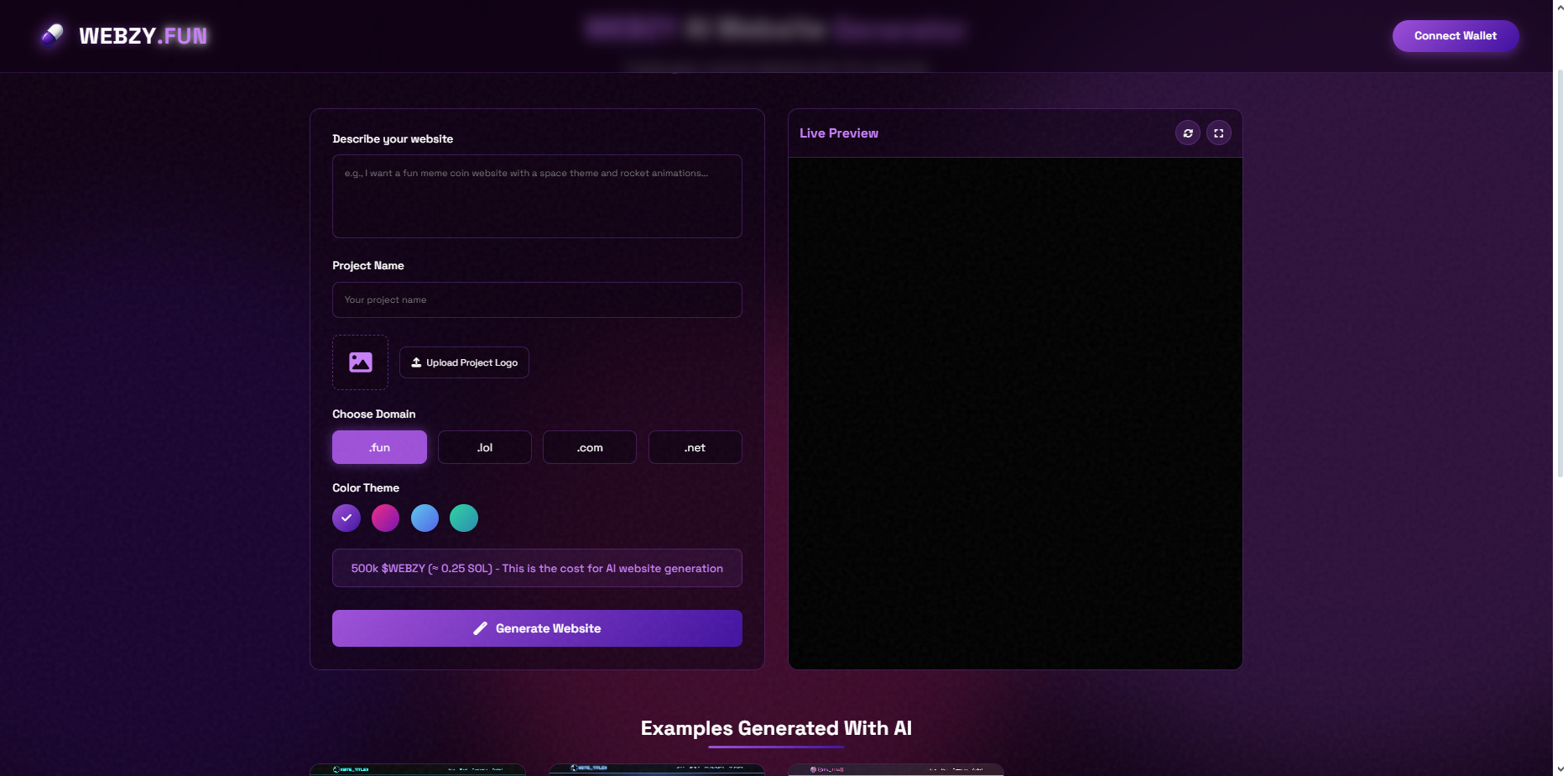WEBZY AI Preview